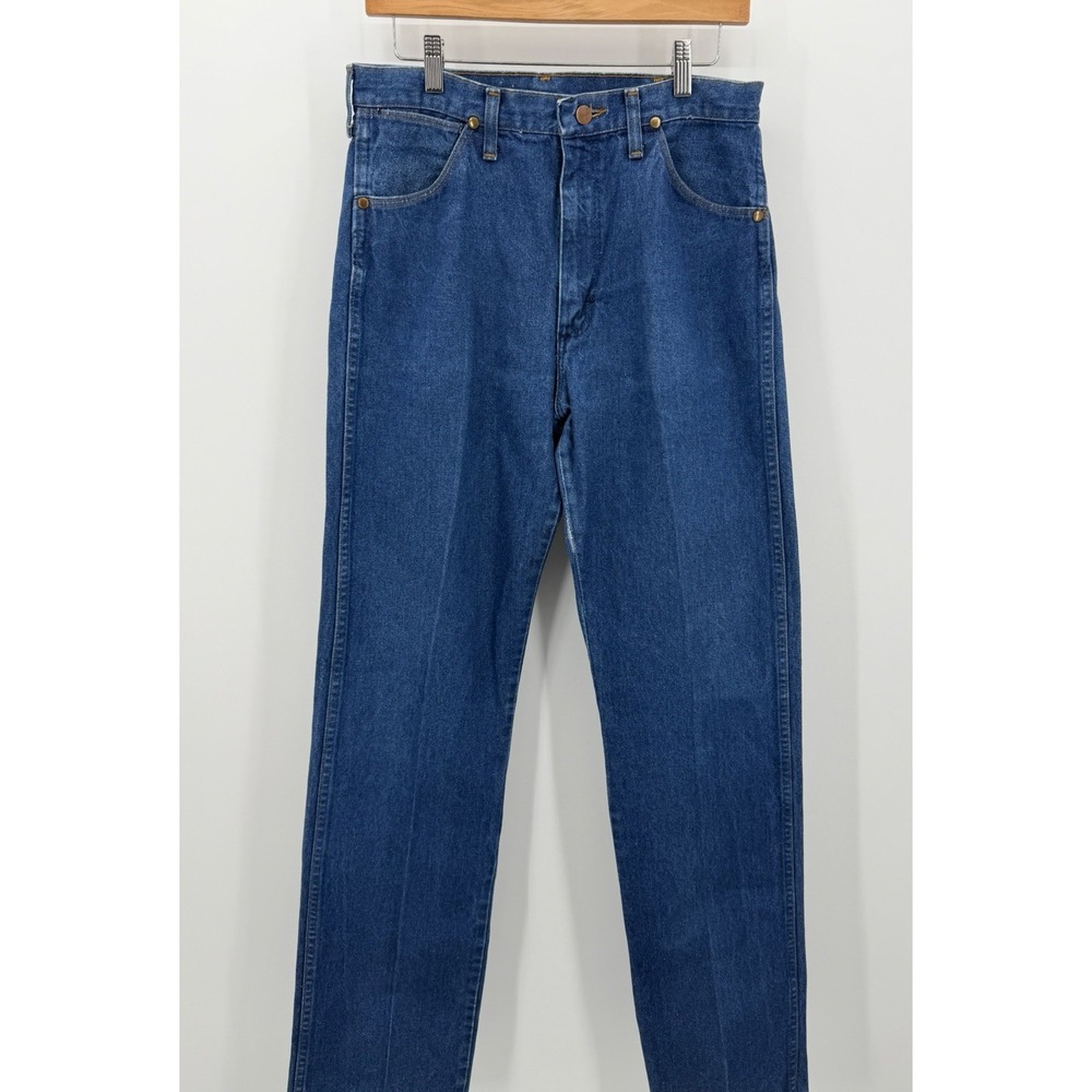 Vintage Wrangler Jeans 32x33 Blue 70s Cowboy Cut Straight 13MWZ USA Made